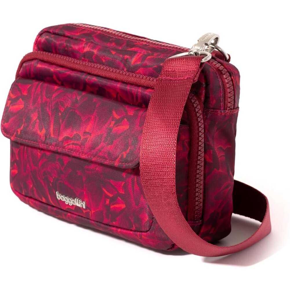 Convertible Crossbody Bag Nylon Women's Rfid Zipper Organizer Black